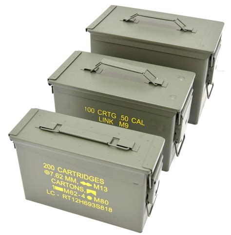 metal ammo boxes surplus|military ammunition boxes for sale.